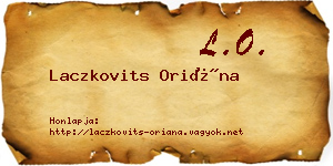 Laczkovits Oriána névjegykártya